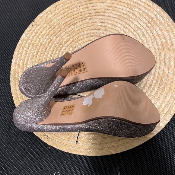 Forever21 Glitter Shimmer Sparkling Platform Heel Size 10 - Picture 14 of 15